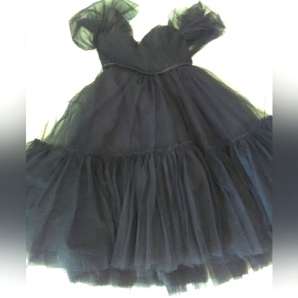 BNWOT BOUTIQUE GOTHIC DRESS TULLE / VERY VERY WIDE BOTTOM CORSET TOP(AMAZING) LG - Picture 12 of 15